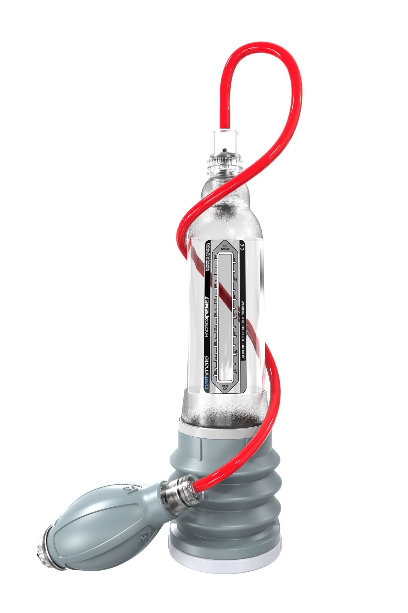 гидропомпа bathmate hydroxtreme7, abs пластик, прозрачная (аналог hydromax xtreme x30) в 