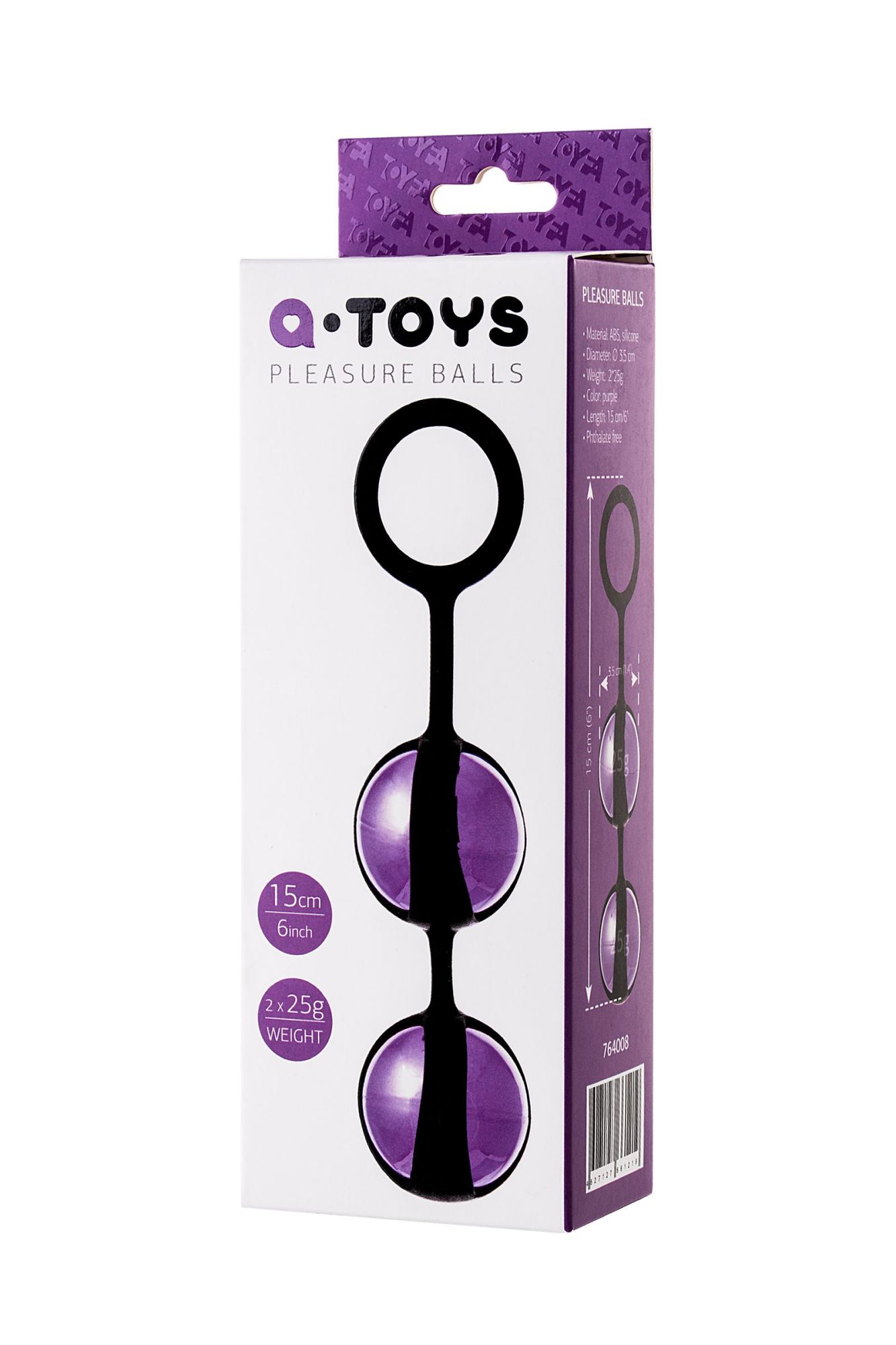 вагинальные шарики toyfa a-toys tona, abs пластик, фиолетовый, 15 см в 