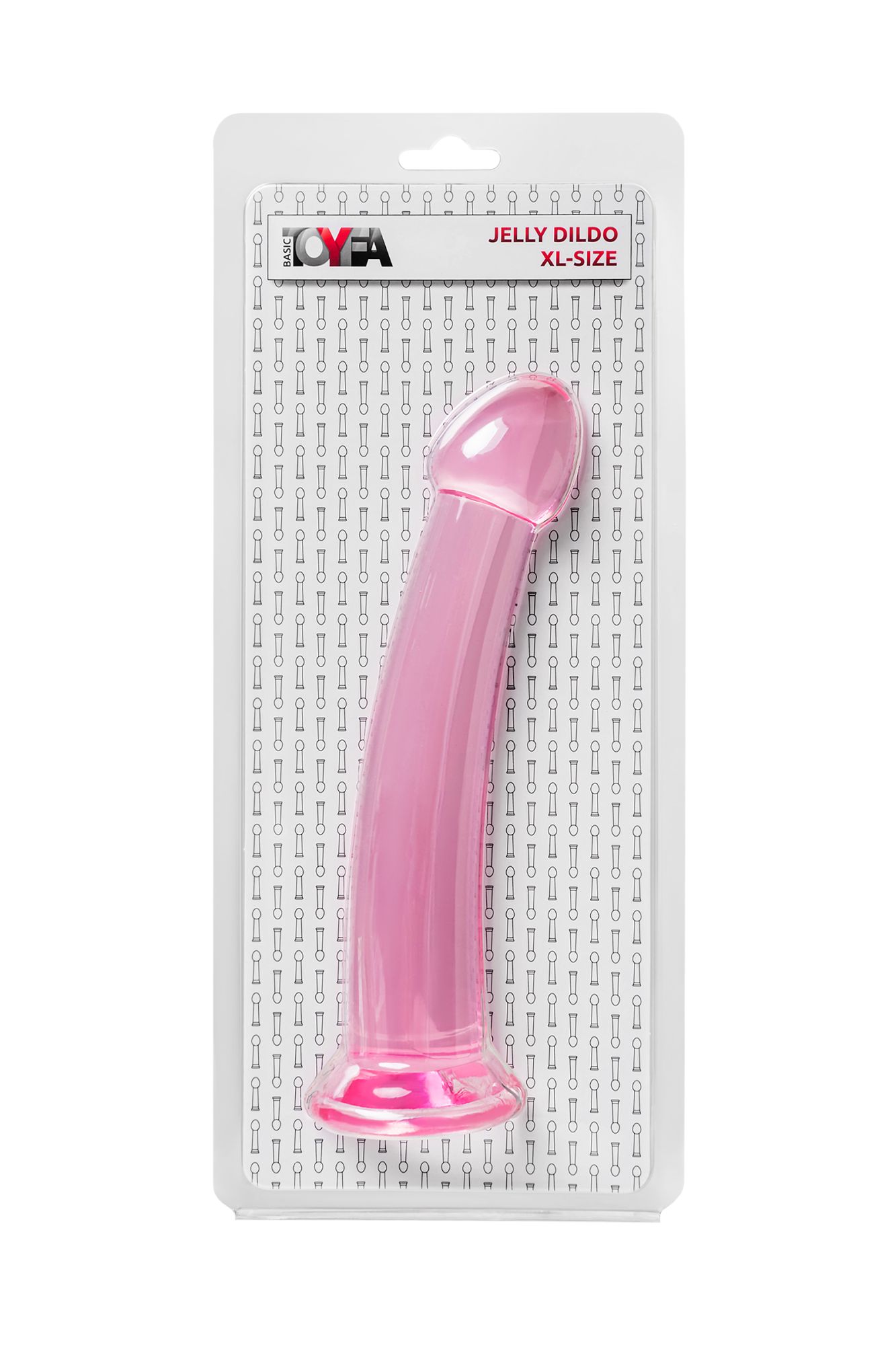 нереалистичный фаллоимитатор jelly dildo xl toyfa basic, tpe, розовый, 22 см в 