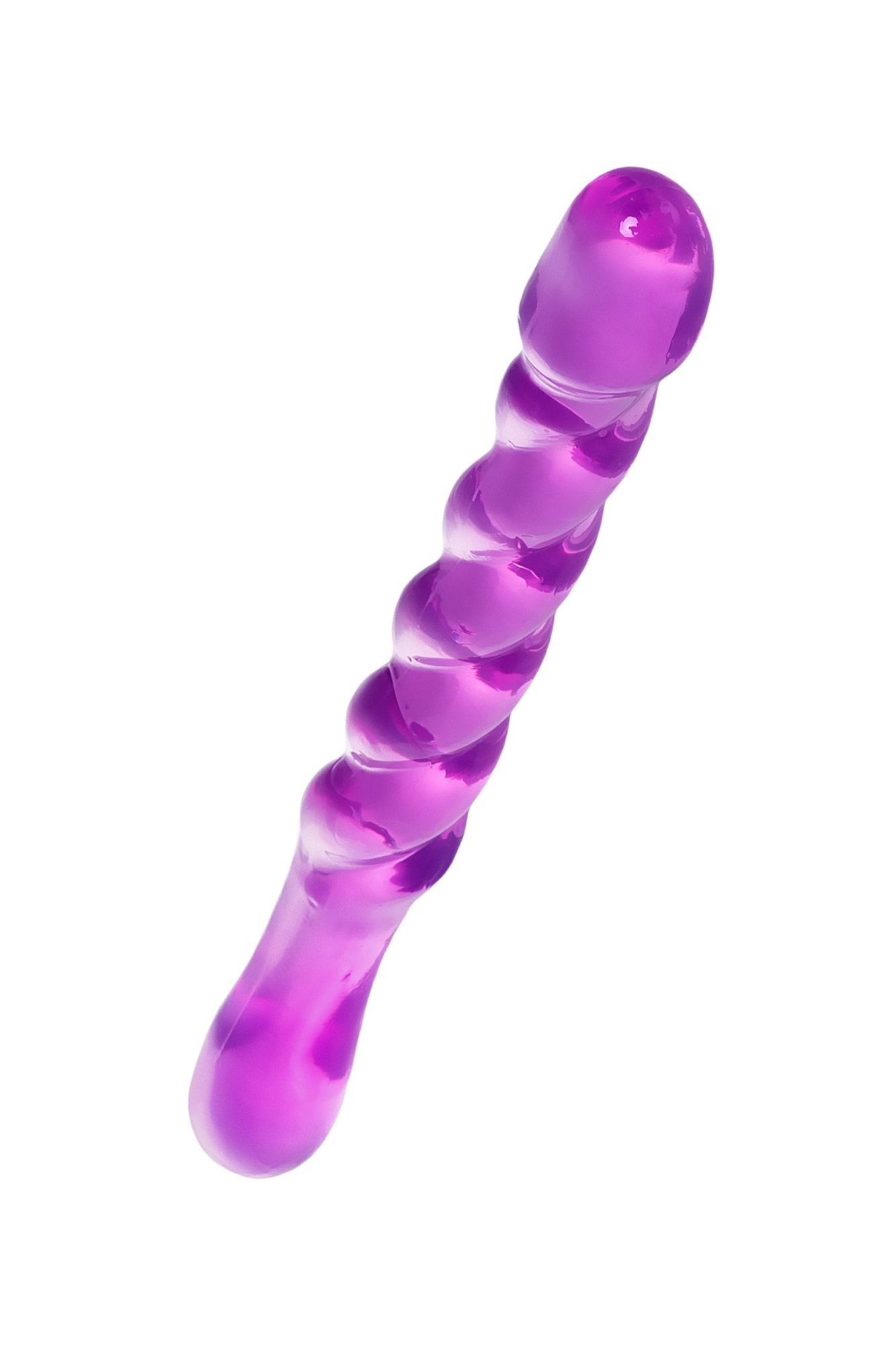 двусторонний фаллоимитатор a-toys by toyfa tanza, tpe, фиолетовый, 27,5 см в 