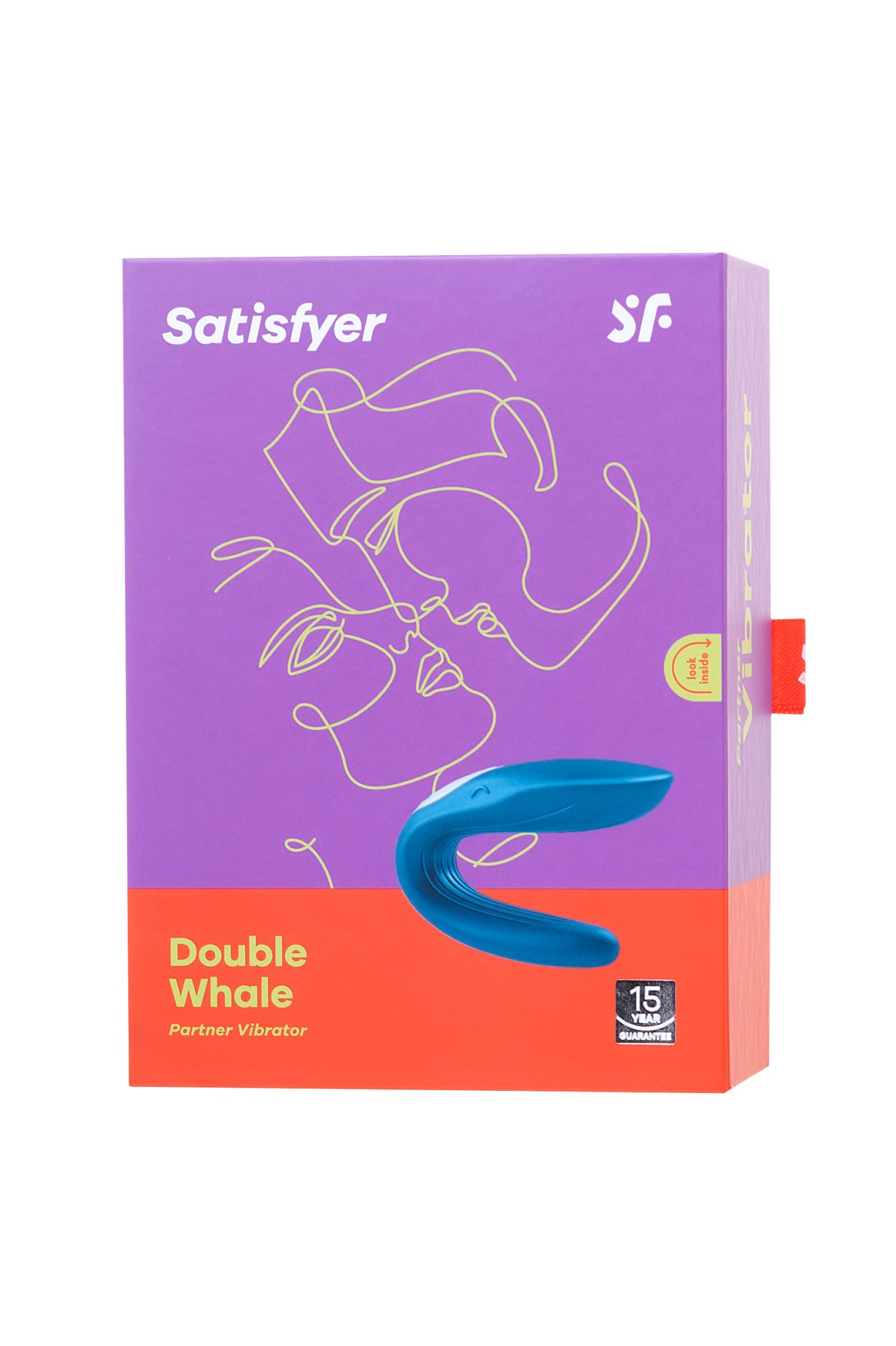 многофункциональный стимулятор для пар satisfyer partner whale, силикон, голубой, 17 см. в 