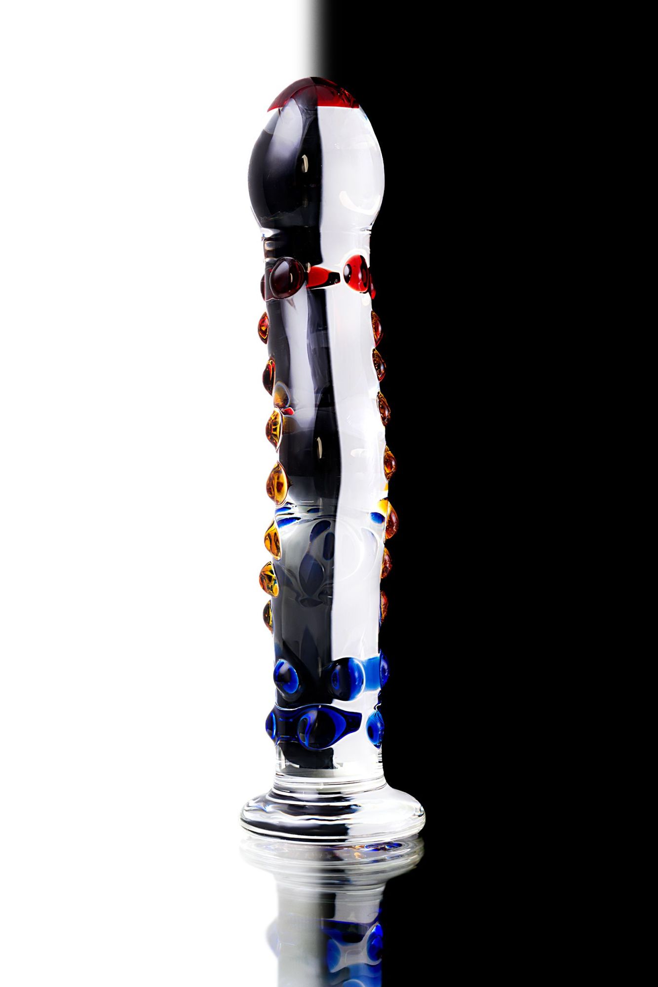 нереалистичный фаллоимитатор sexus glass, стекло, прозрачный, 20 см в 