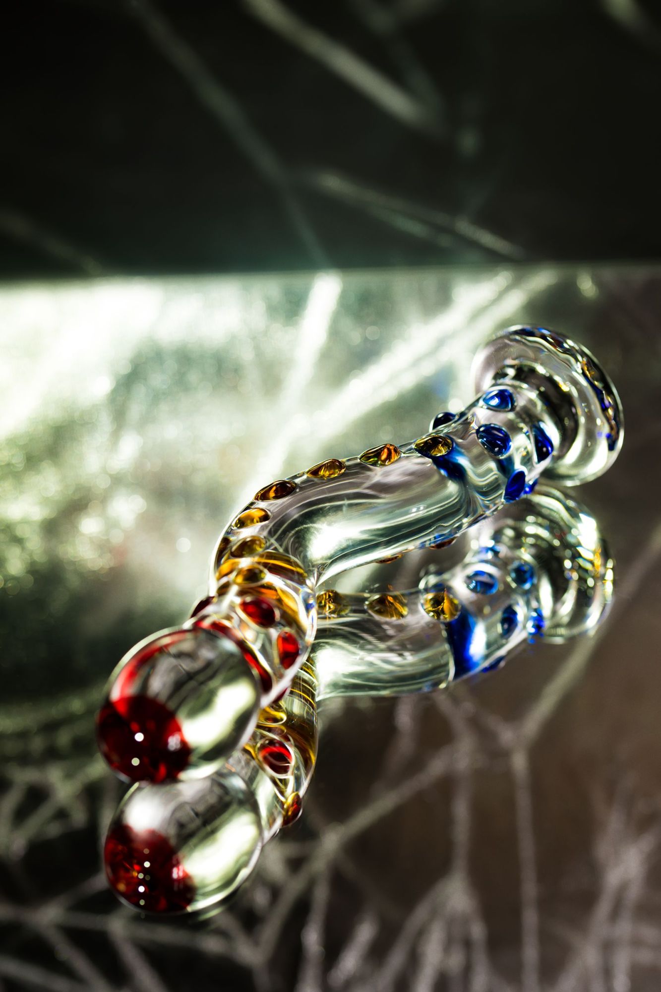 нереалистичный фаллоимитатор sexus glass, стекло, прозрачный, 20 см в 