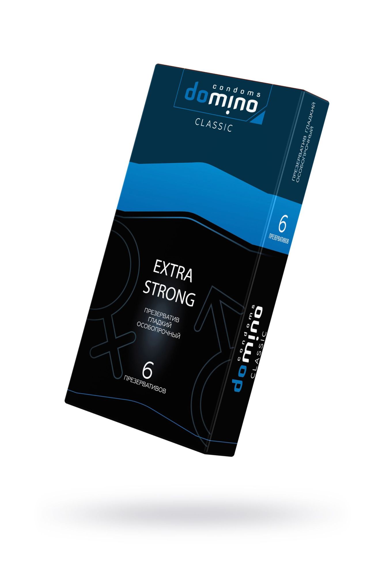 презервативы domino, classic, extra strong, латекс, 18 см, 5,2 см, 6 шт. в 