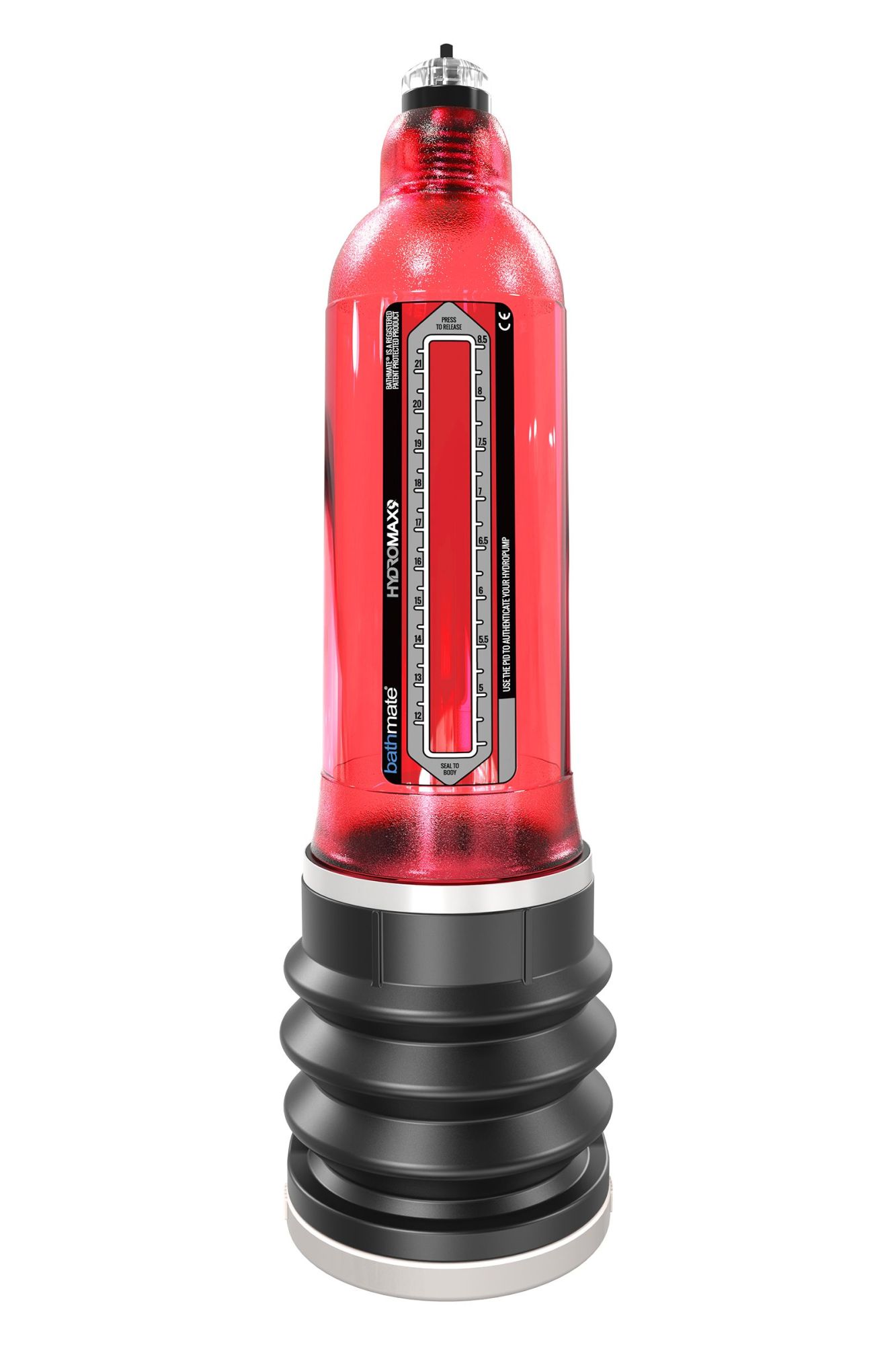 гидропомпа bathmate hydromax9, abs пластик, красный, 32,5 см (аналог hydromax x40) в 
