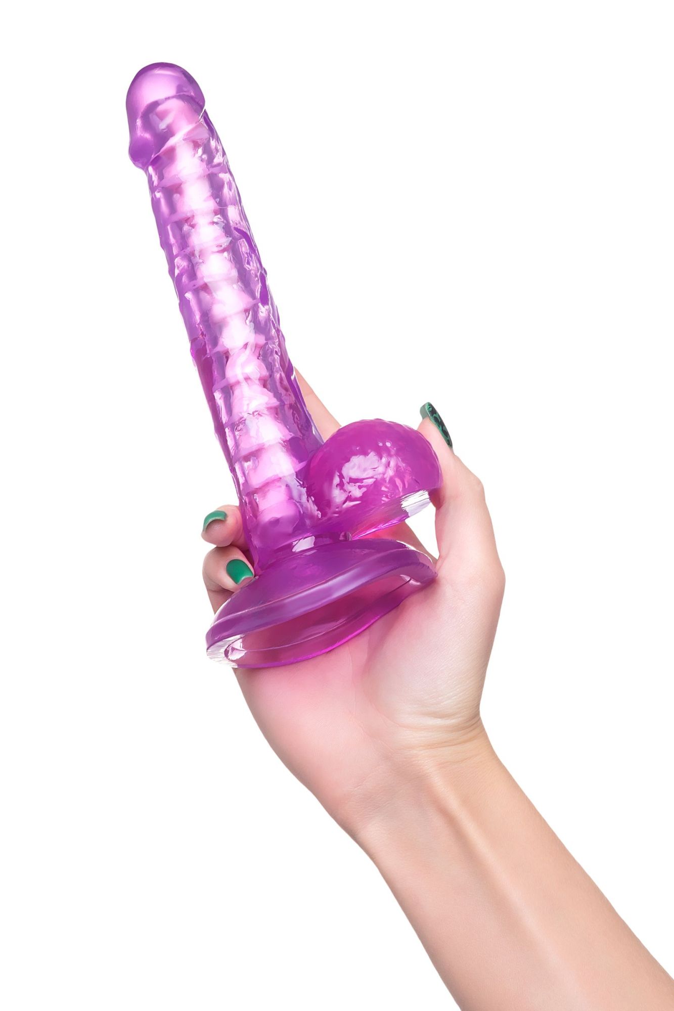 реалистичный фаллоимитатор a-toys by toyfa celiam, tpe, фиолетовый, 20,5 см в 
