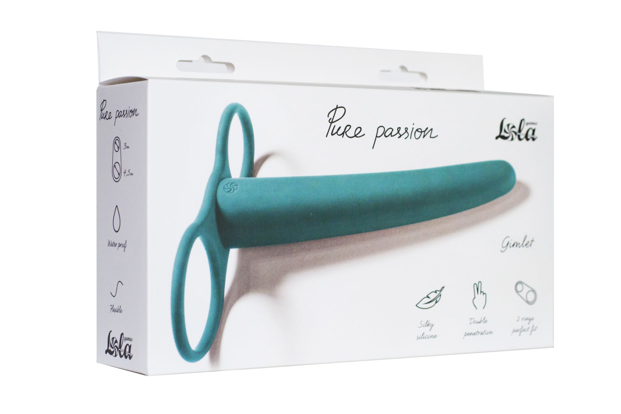 насадка для двойного проникновения pure passion gimlet green 1200-03lola в 