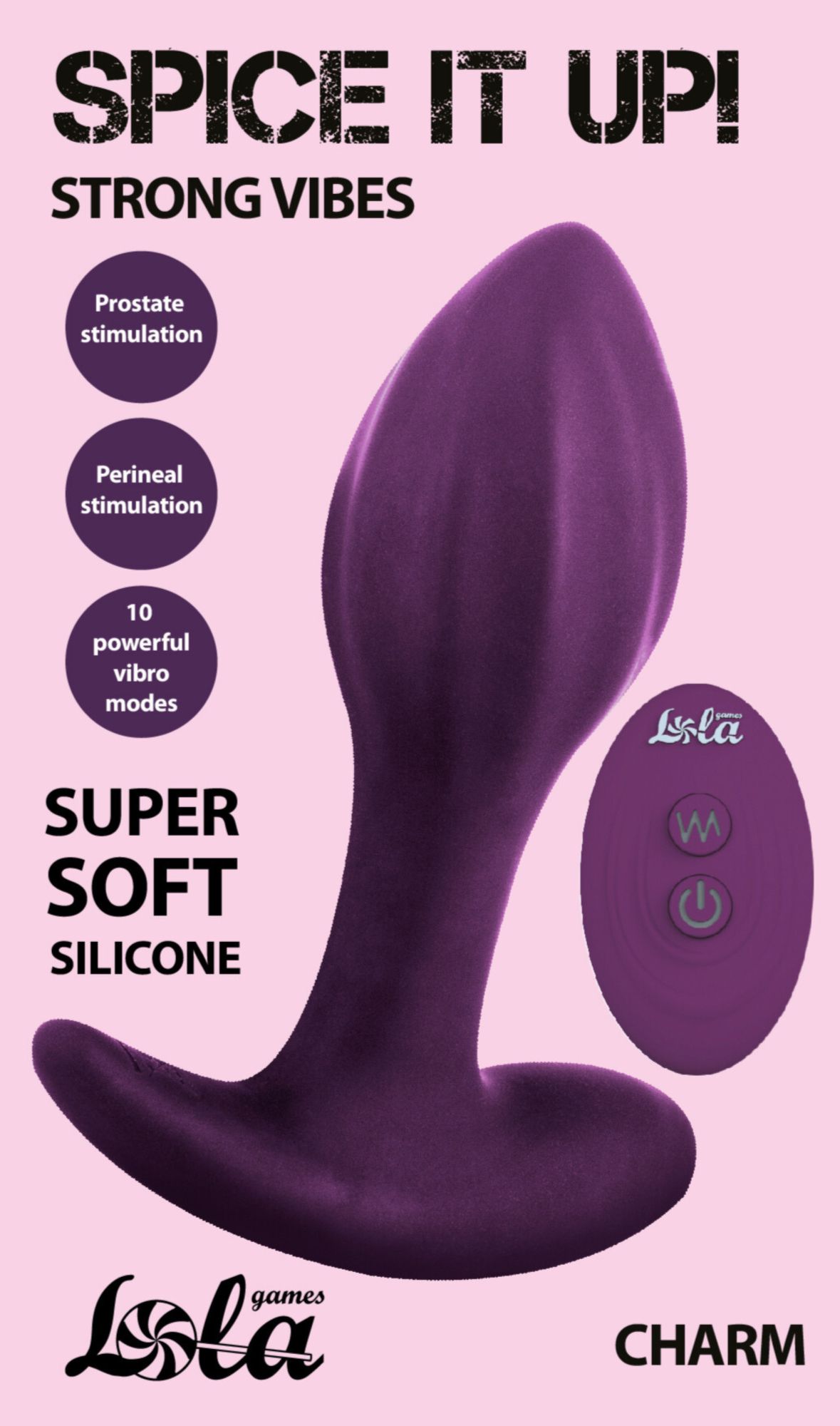 перезаряжаемая анальная пробка spice it up charm 8021-02lola в 