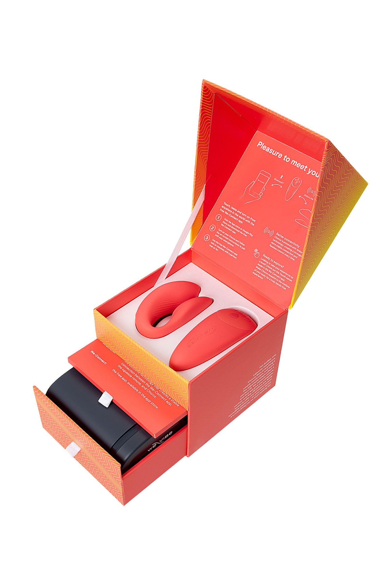 вибратор we-vibe chorus силикон, коралловый в 