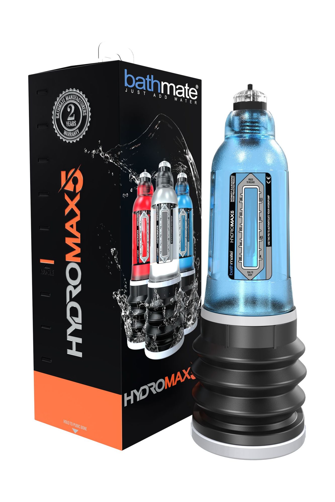 помпа для пениса bathmate hydromax5, abs пластик, голубая (аналог hydromax x20) в 