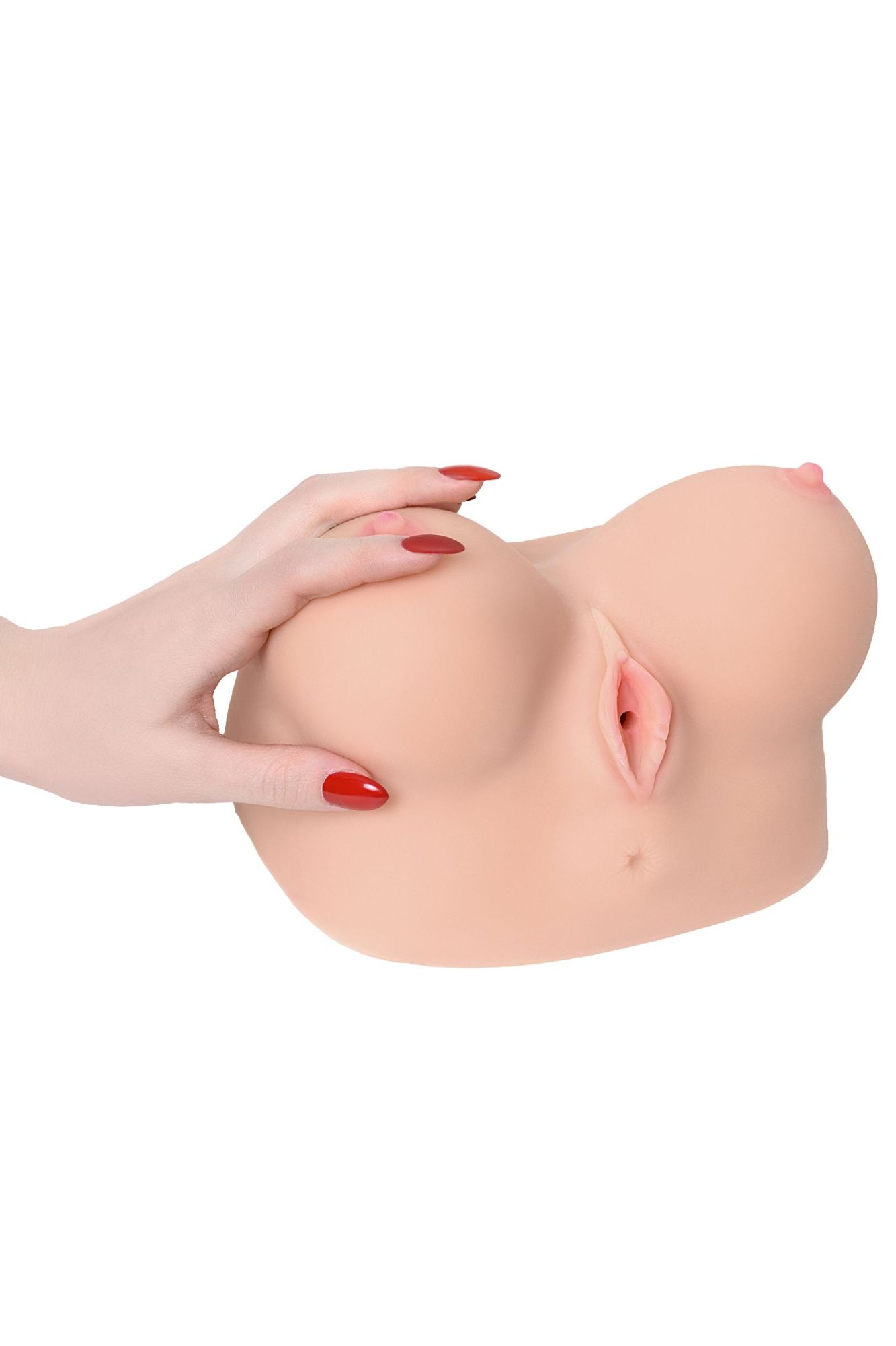 мастурбатор реалистичный kokos juliana breast с вибрацией и ротацией, tpr, телесный, 20 см в 