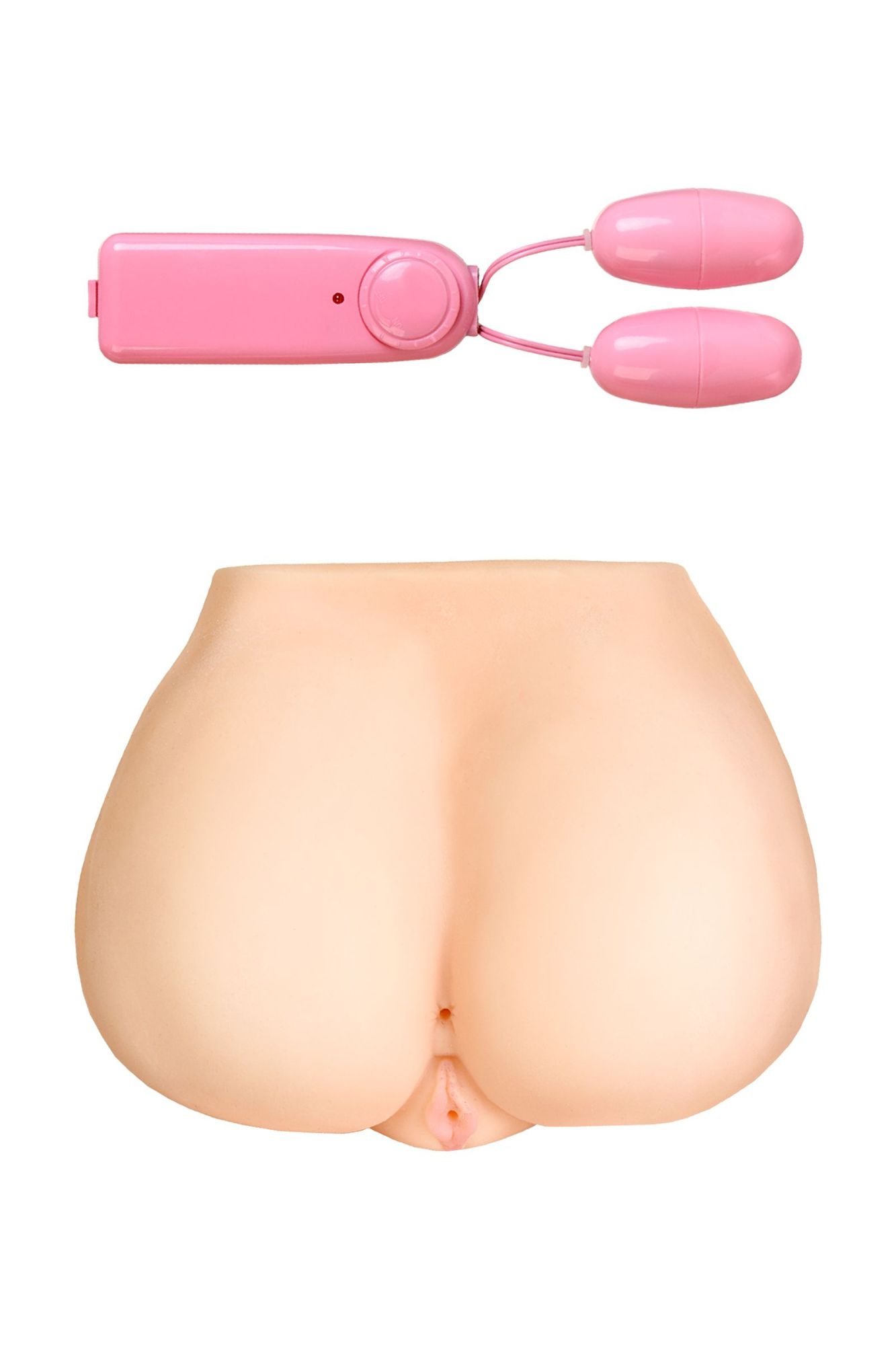 мастурбатор реалистичный toyfa juicy pussy monique, с вибрацией, вагина и анус,tpr, телесный, 17 см в 