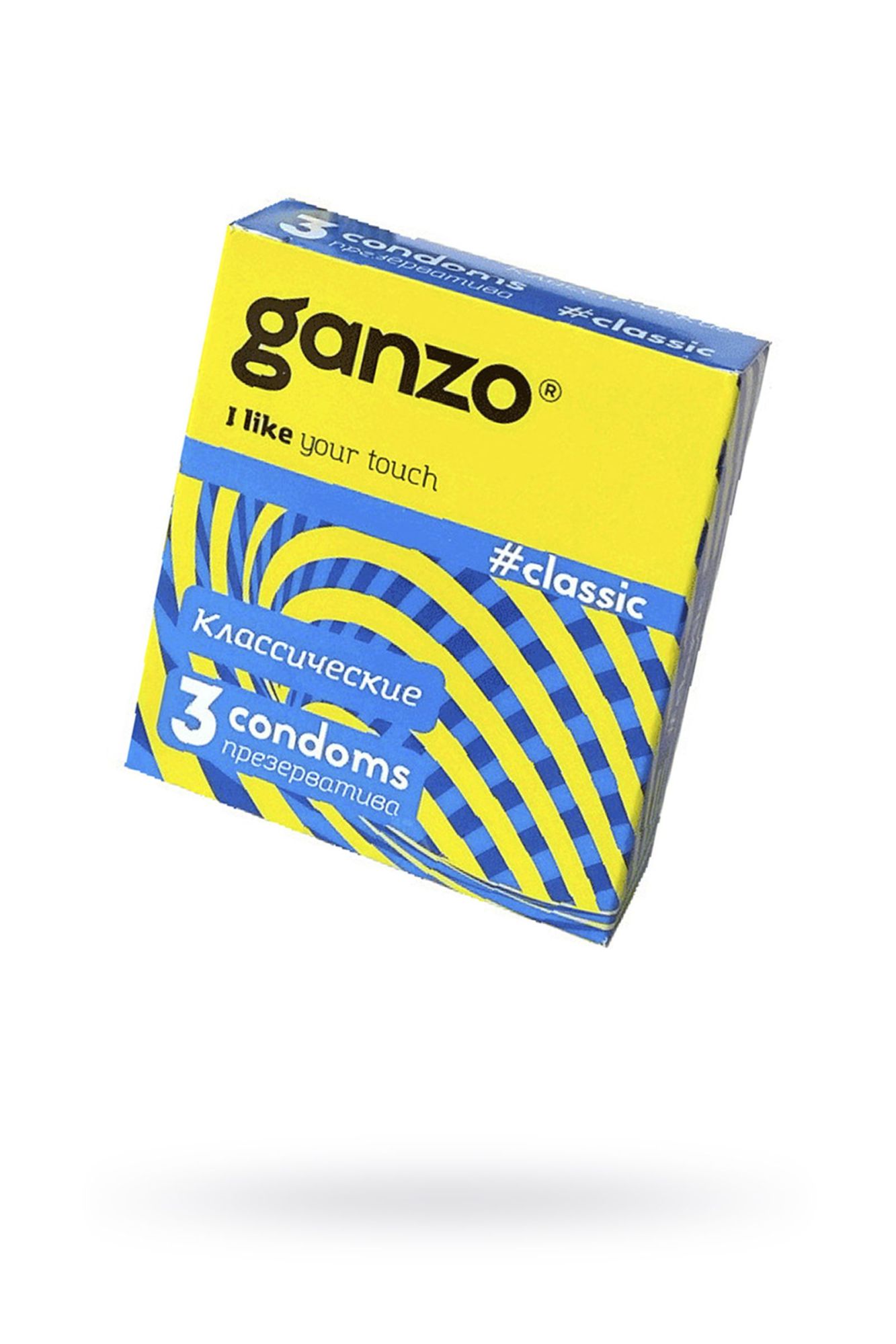 презервативы ganzo, classic, классические, латекс, двойная смазка, 18,5 см, 5,2 см, 3 шт. в 
