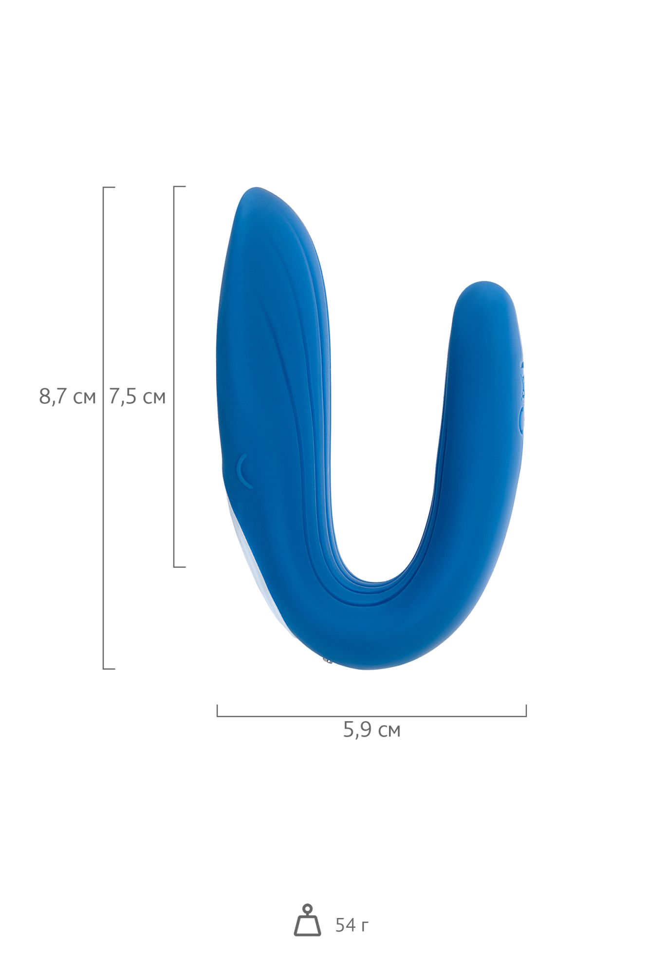 многофункциональный стимулятор для пар satisfyer partner whale, силикон, голубой, 17 см. в 
