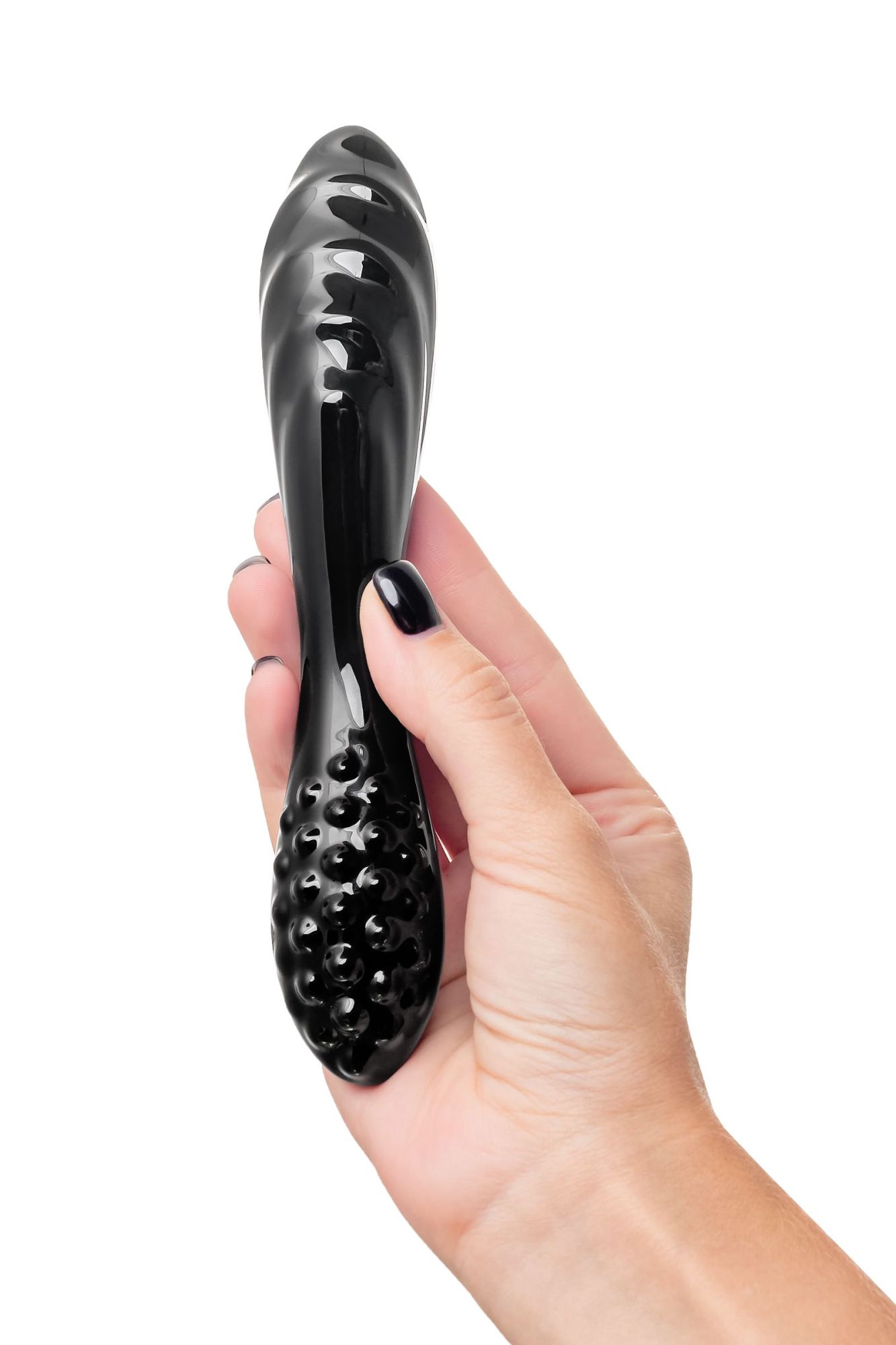 двухсторонний стеклянный стимулятор satisfyer dazzling crystal 11, чёрный в 