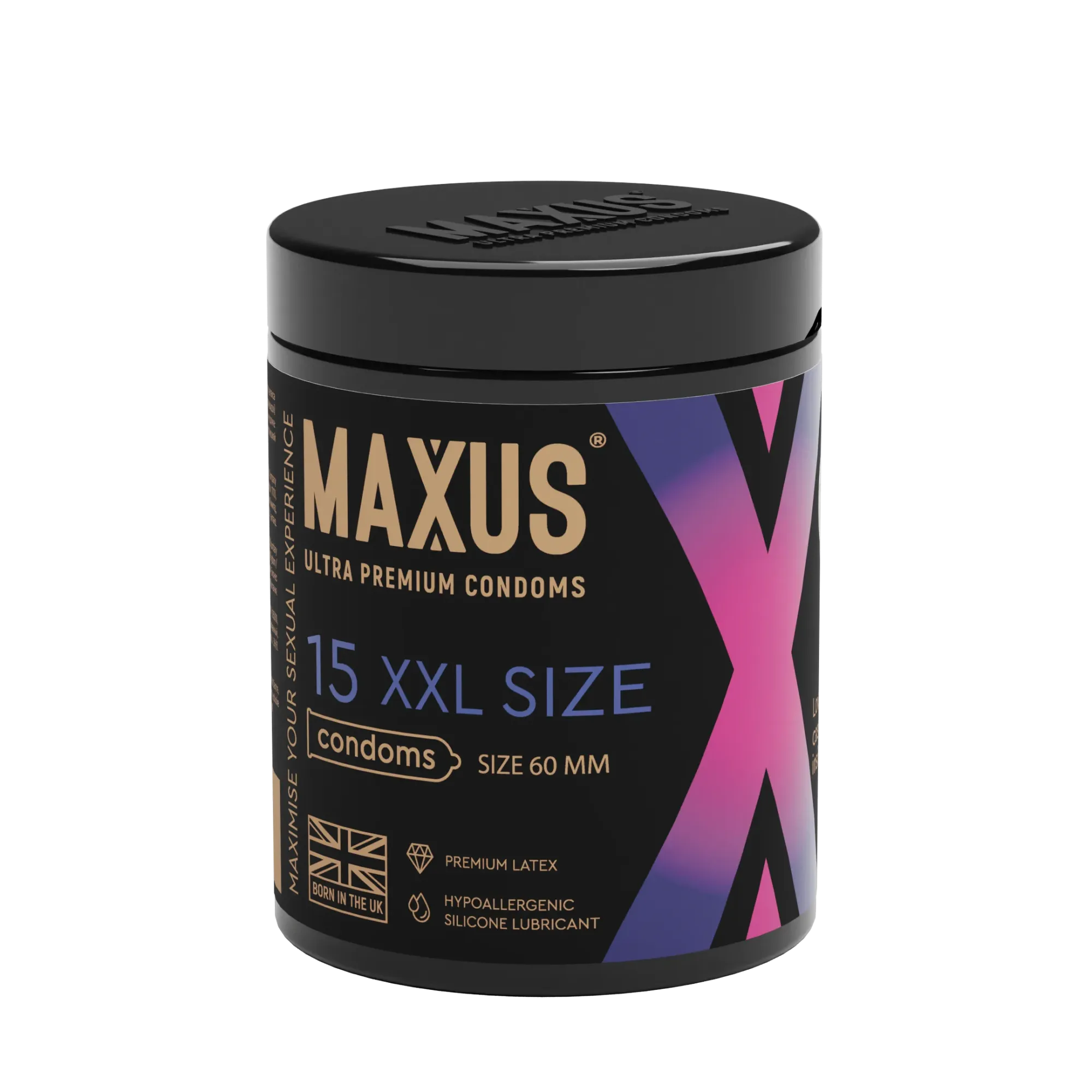 Презервативы MAXUS XXL 15шт. гладкие, увеличенные в 