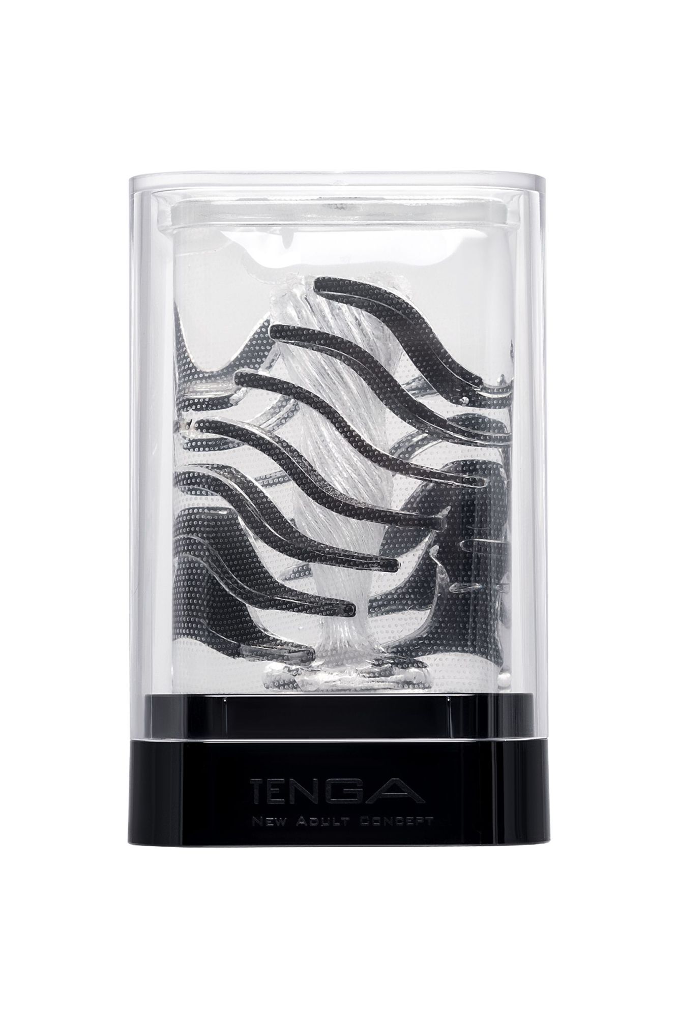 нереалистичный мастурбатор tenga crysta leaf, tpe, прозрачный, 15,5 см в 