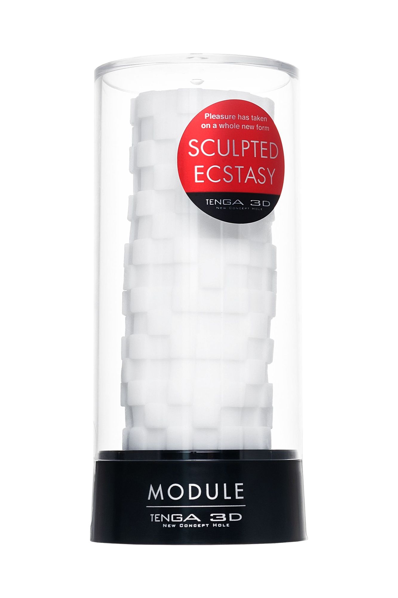 нереалистичный мастурбатор tenga 3d module, tpe, белый, 11,6 см в 