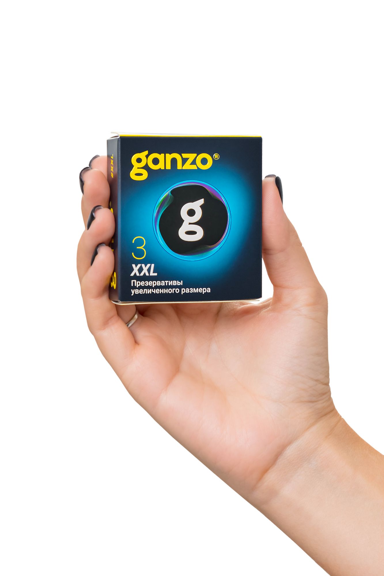 презервативы  ganzo xxl увеличенные, латекс, 19 см, 5,5 см, 3 шт. в 
