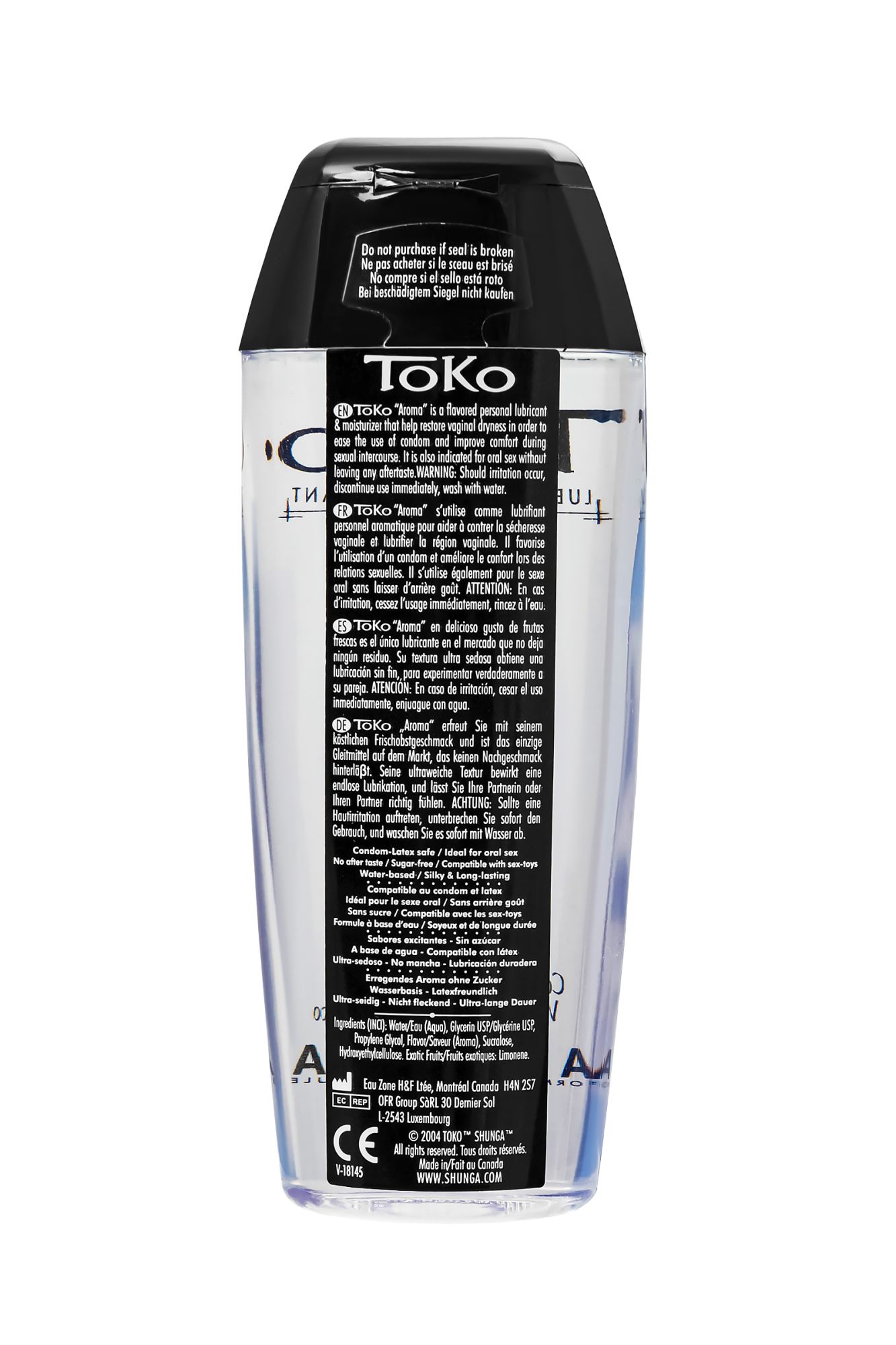 лубрикант shunga toko aroma на водной основе, кокос, 165 мл в 