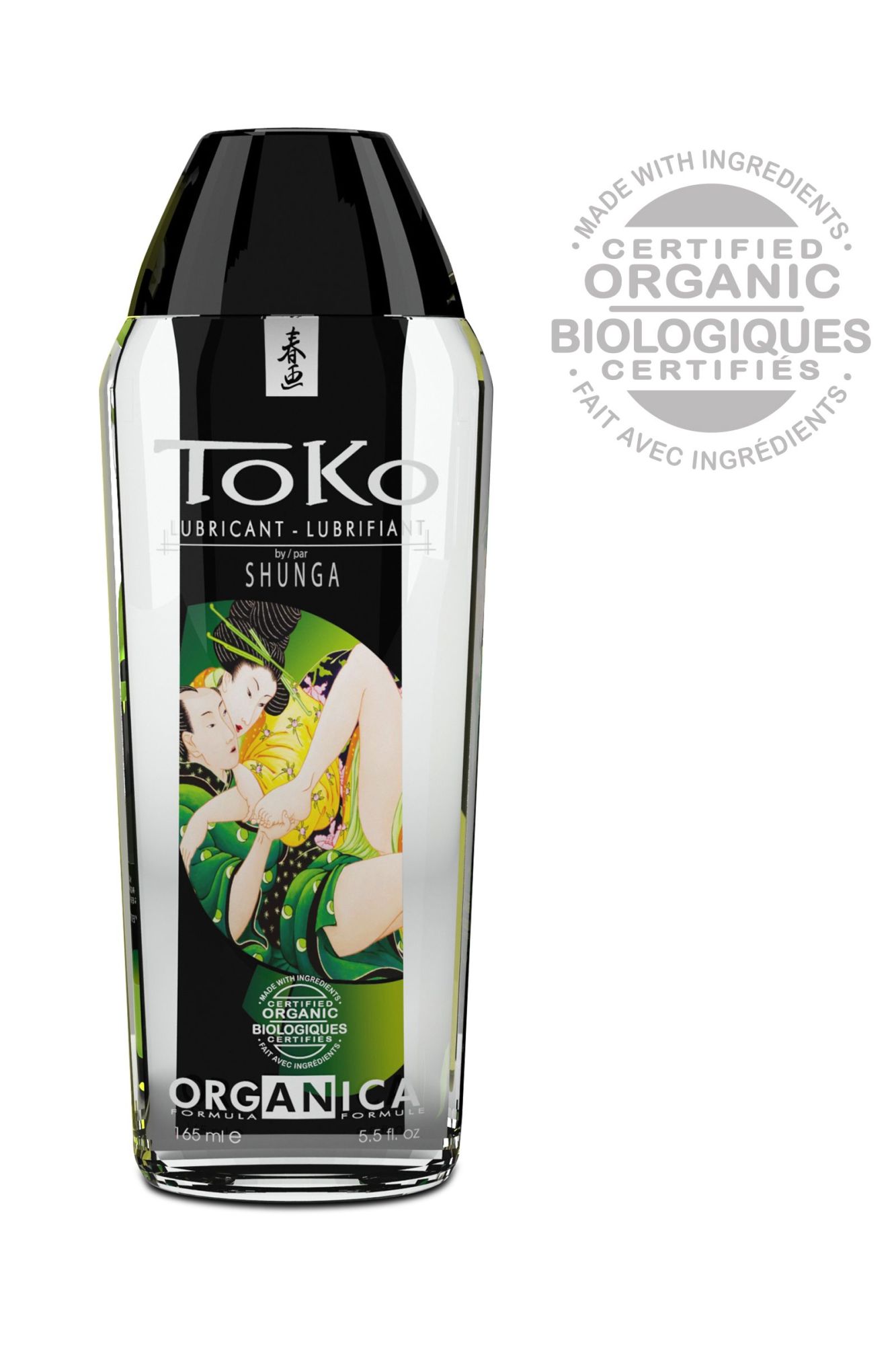лубрикант shunga toko organica на водной основе, из 100% органических компонентов,165 мл в 