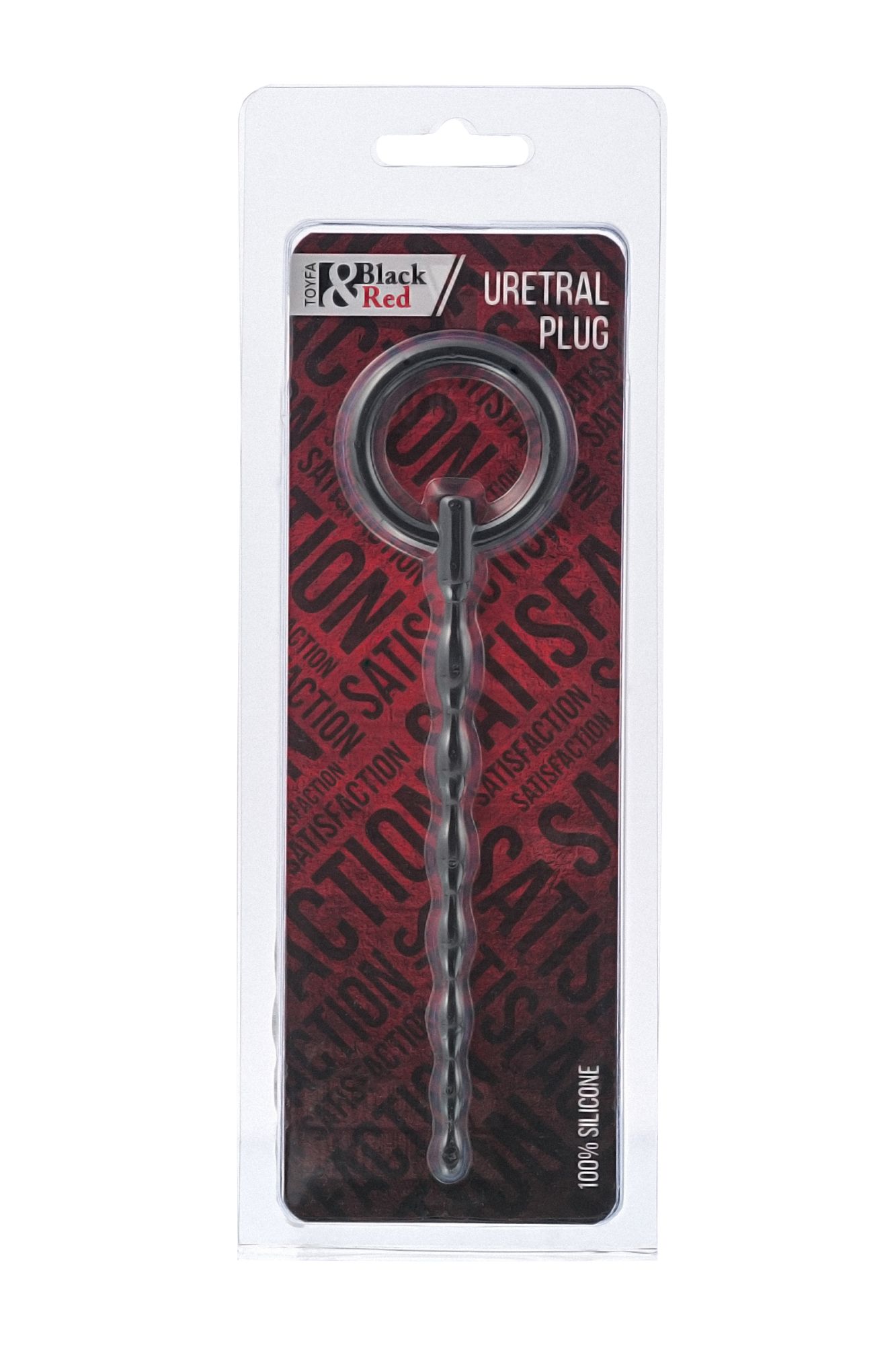 уретральный плаг black & red by toyfa, силикон, чёрный, 16 см в 