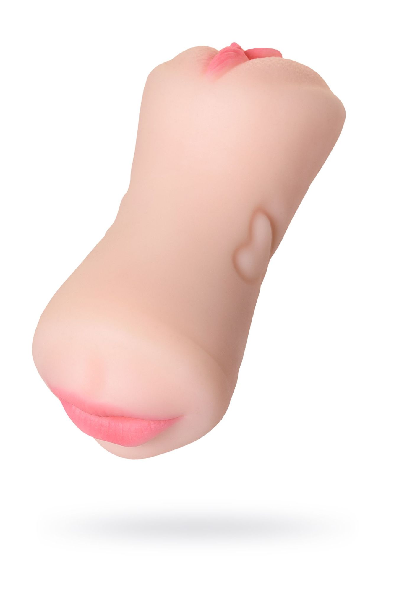 мастурбатор реалистичный toyfa juicy pussy pretty mouth, рот и вагина, softskin, телесный,17 см в 
