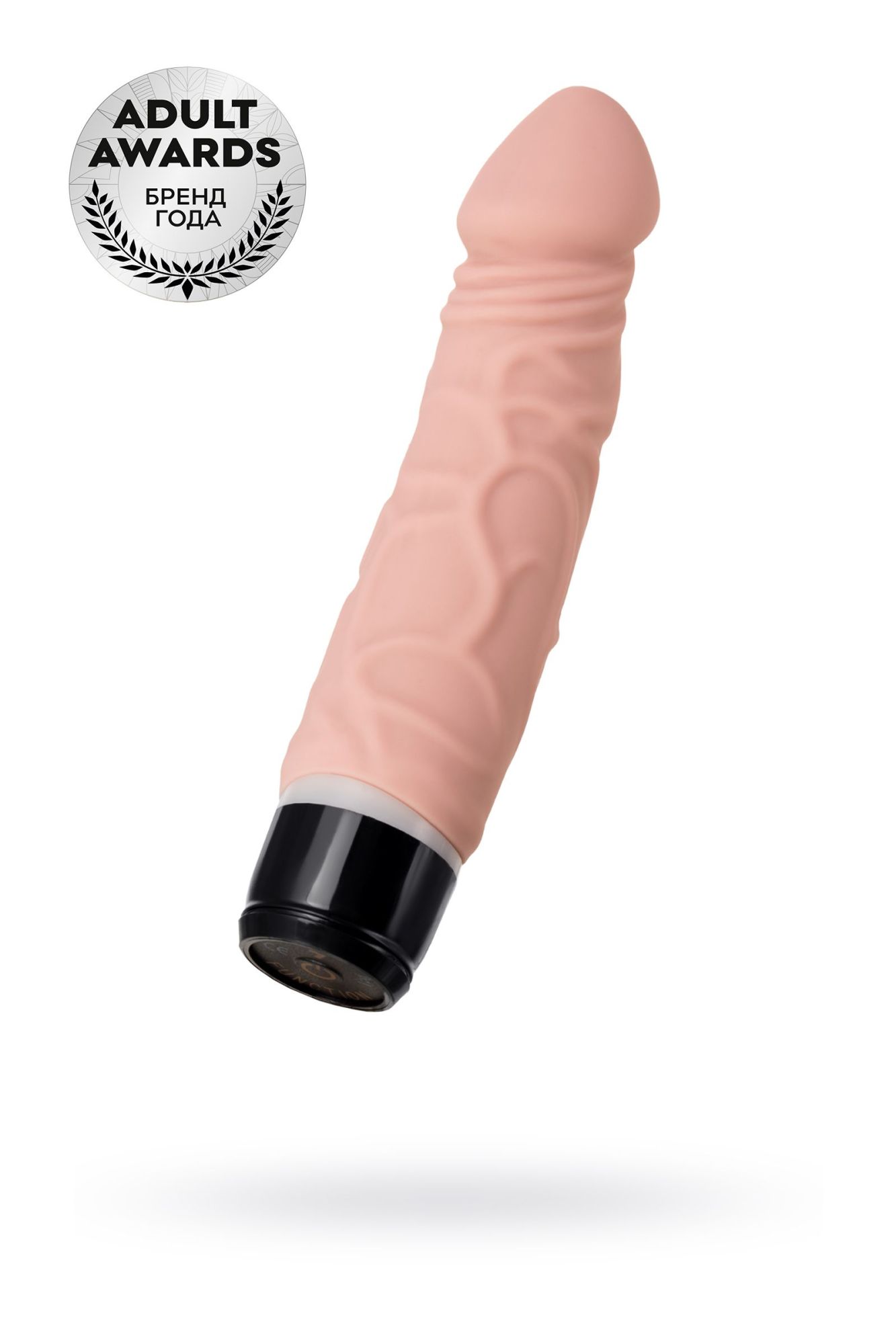 реалистичный вибратор toyfa  a-toys bolv, силикон, телесный, 19,3 см в 