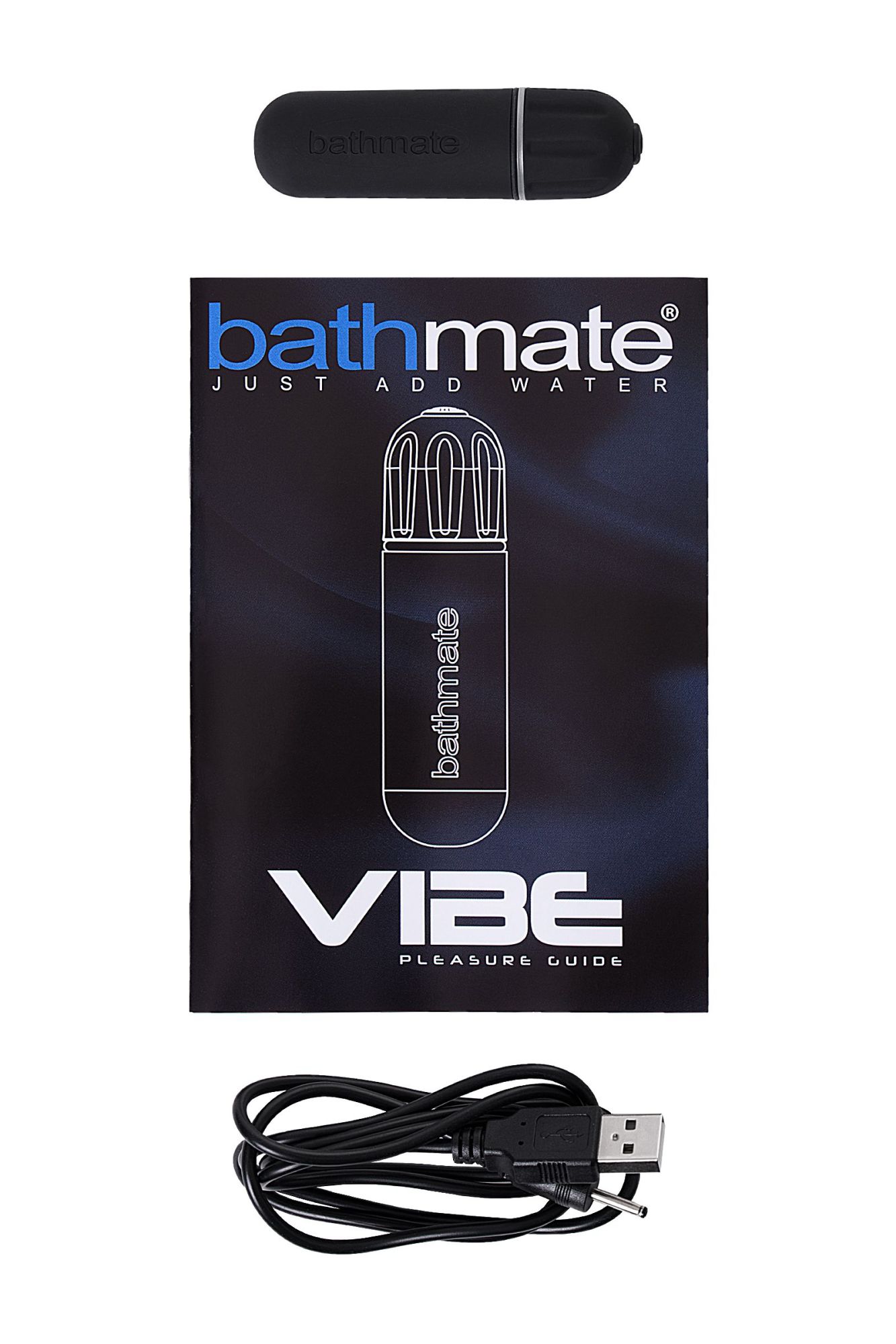 вибропуля bathmate vibe bullet black, перезаряжаемая, водонепронецаемая, пластик, черная в 