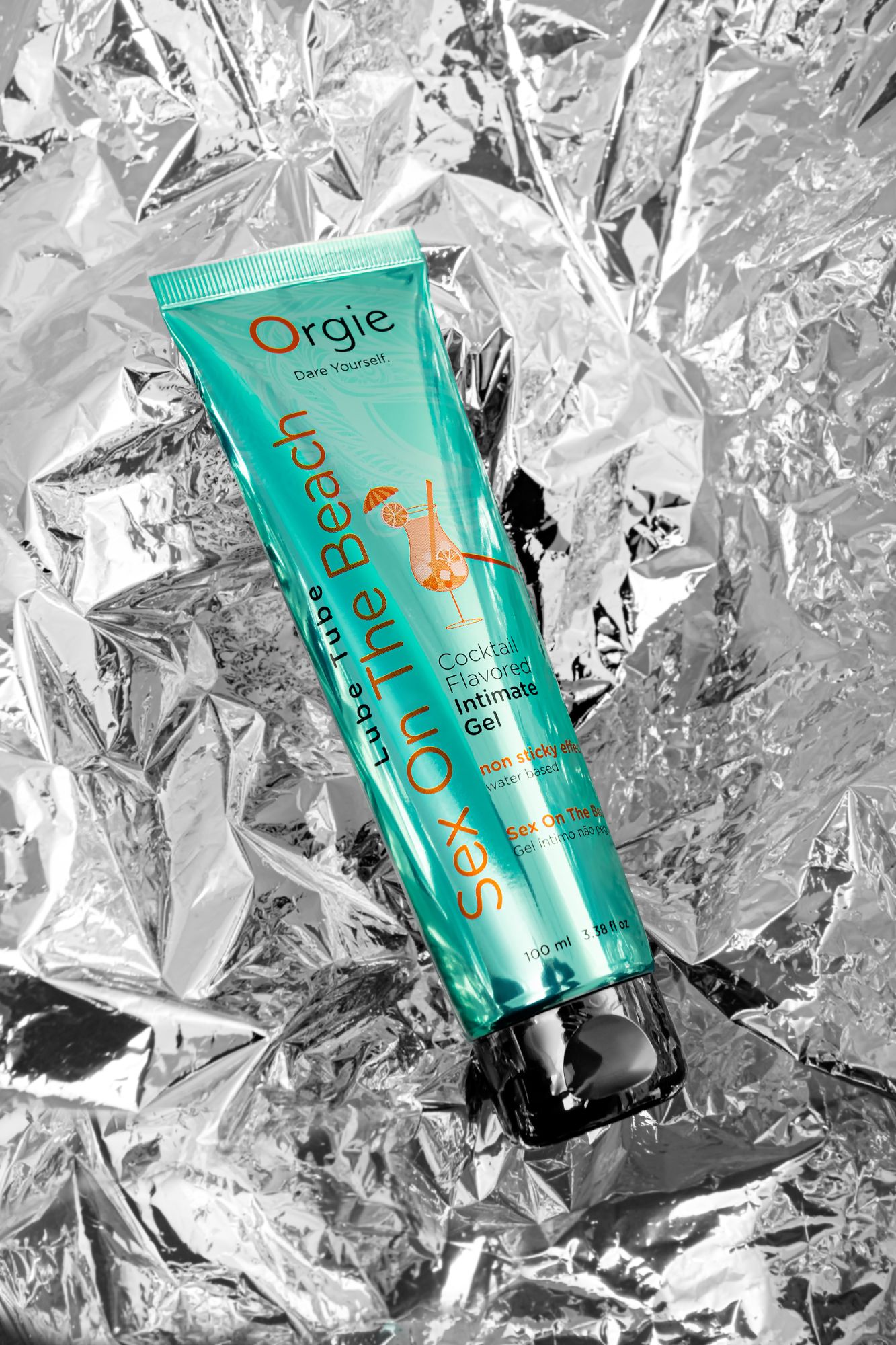 интимный гель orgie lube tube на водной основе, со вкусом коктейля секс на пляже, 100 мл в 