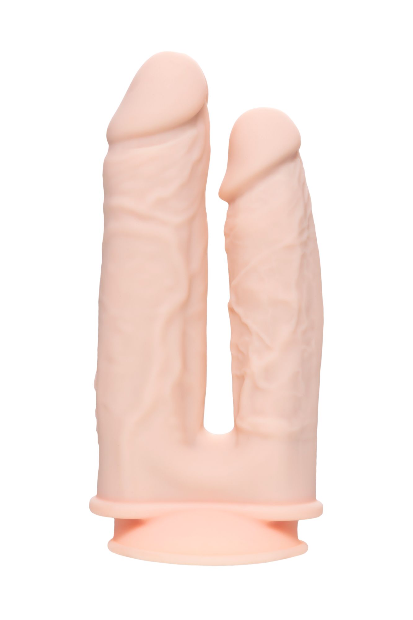 вибратор для двойного проникновения realstick silicone jason m, сайлекспан, телесный, 18,5 см в 