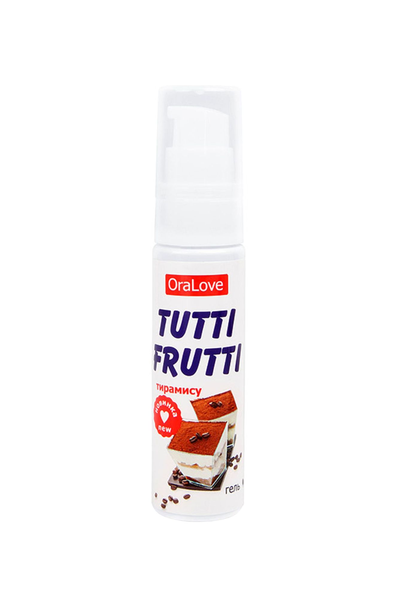съедобная гель-смазка tutti-frutti для орального секса со вкусом тирамису 30г в 