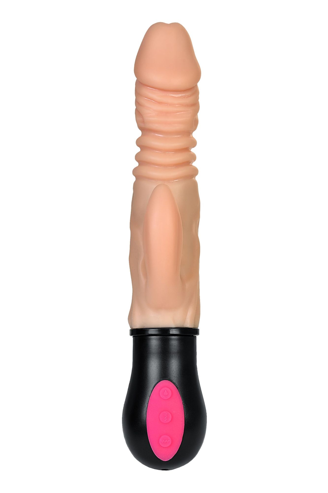 реалистичный вибратор toyfa a-toys hot shot с функцией up-down, tpe, телесный, 24,2 см в 