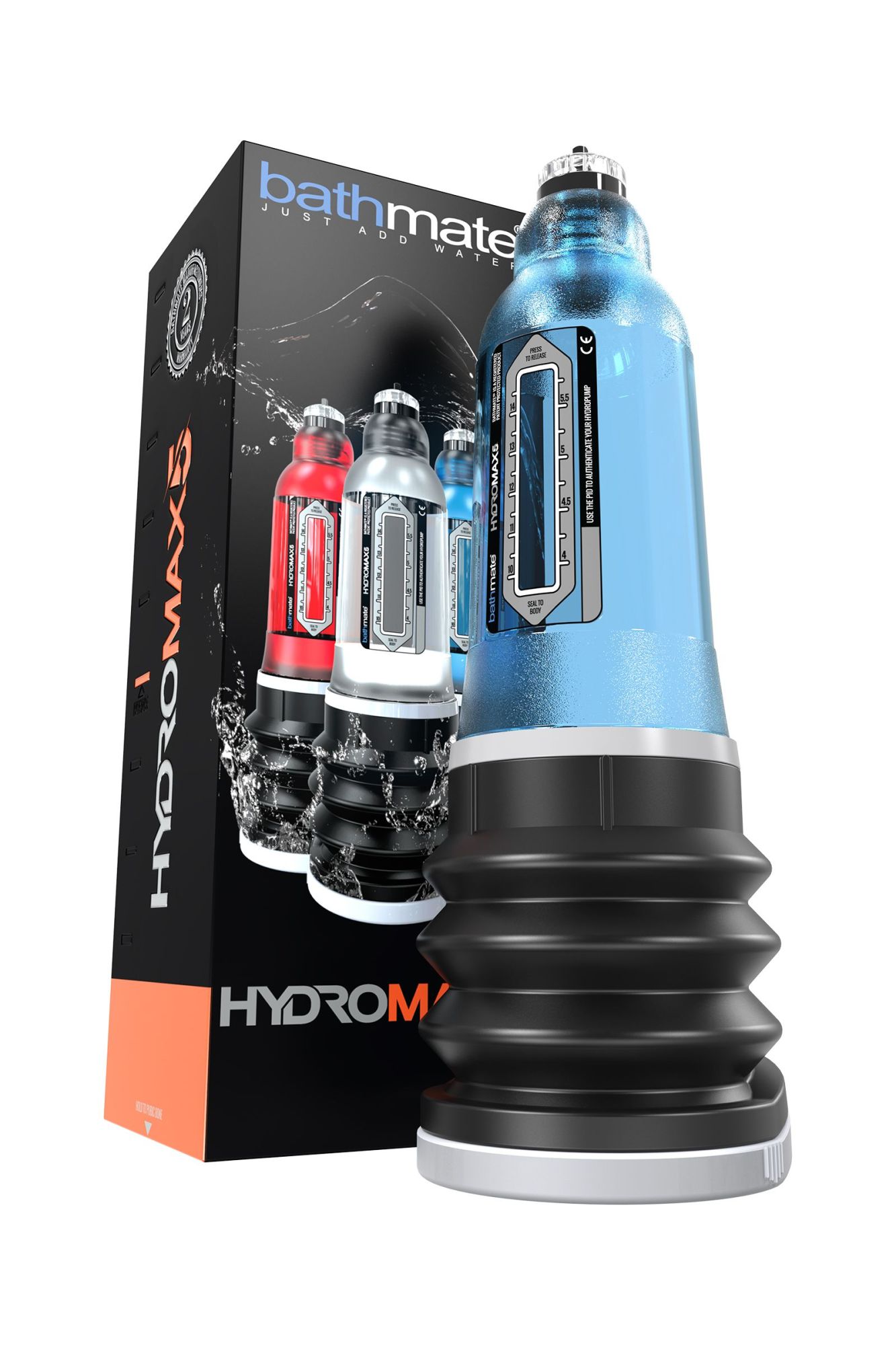 помпа для пениса bathmate hydromax5, abs пластик, голубая (аналог hydromax x20) в 