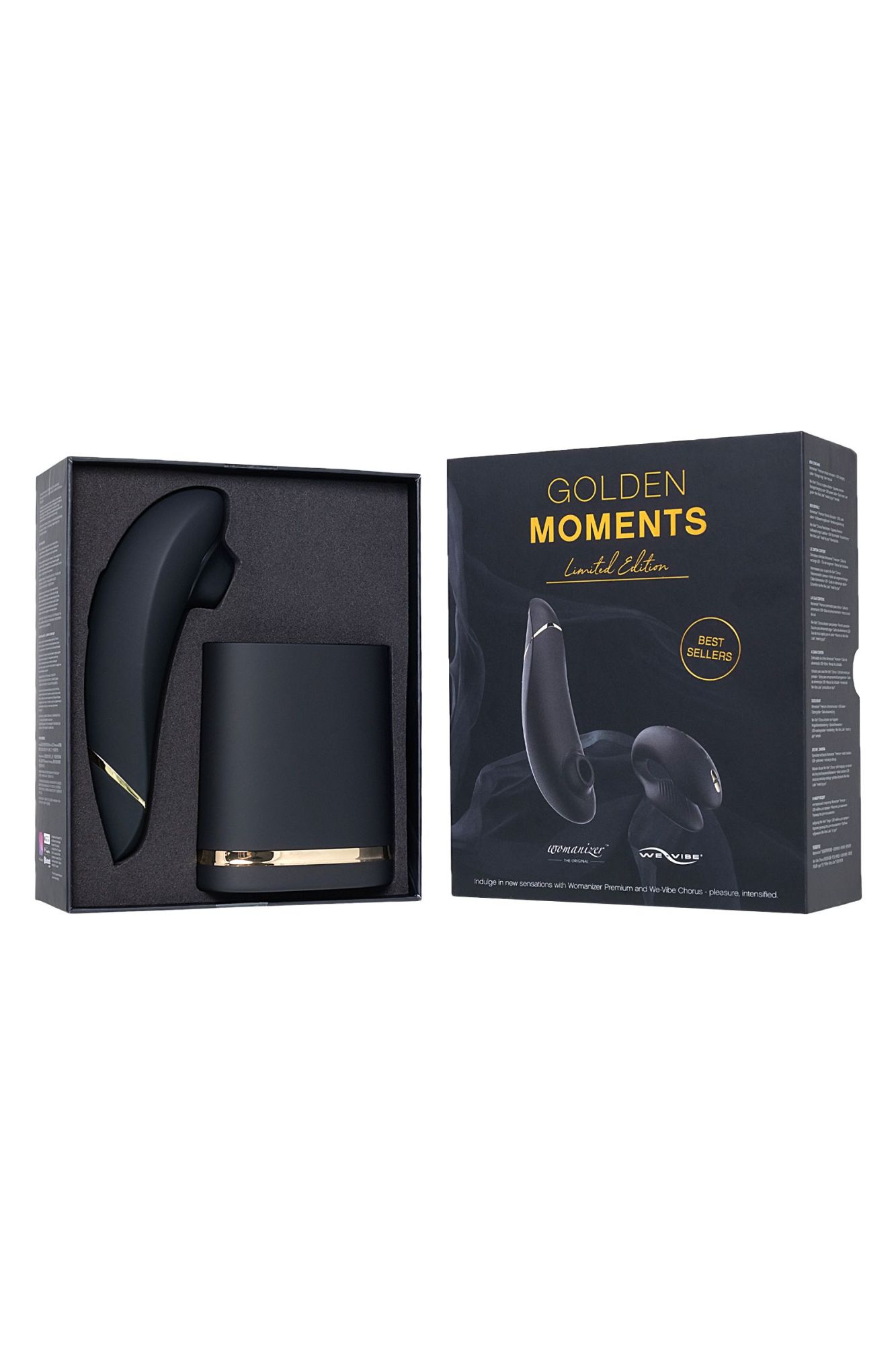набор womanizer premium + we-vibe chorus черный, силикон в 