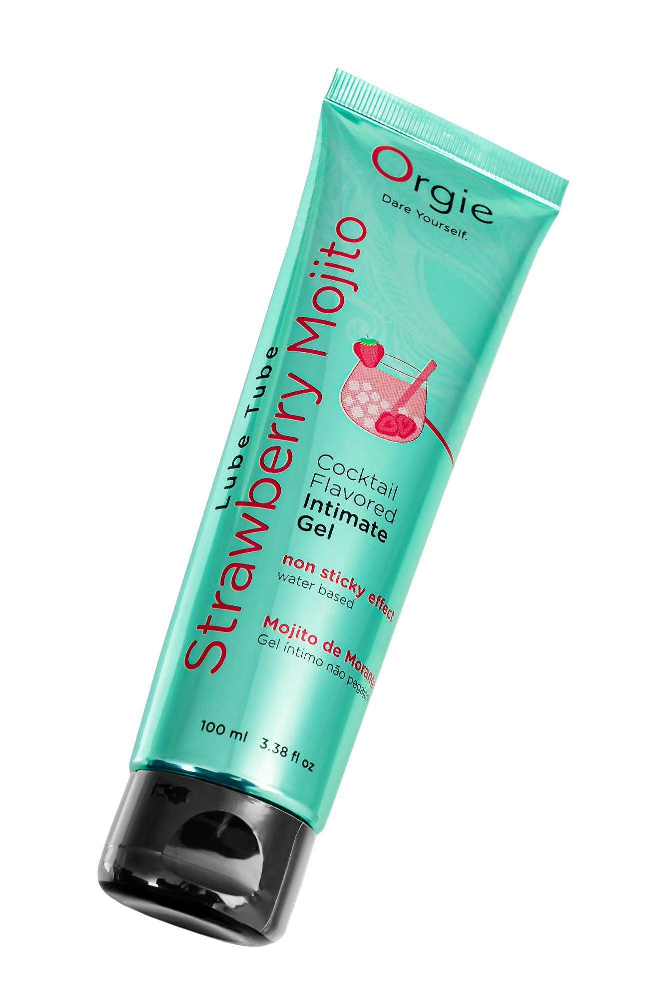 интимный гель orgie lube tube на водной основе, со вкусом клубничного мохито,100 мл в 