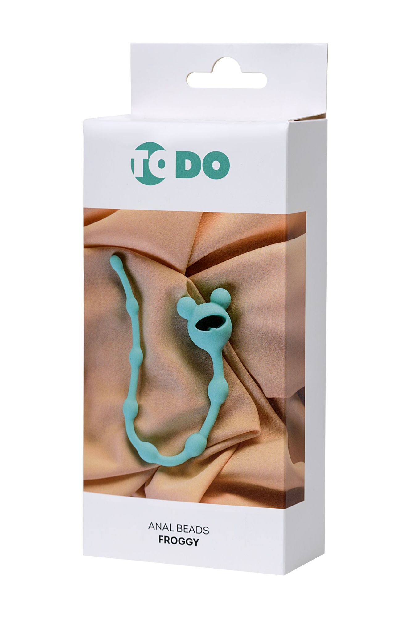 анальная цепочка todo by toyfa froggy, силикон, голубая, 27,4 см, ø 1,4 см в 