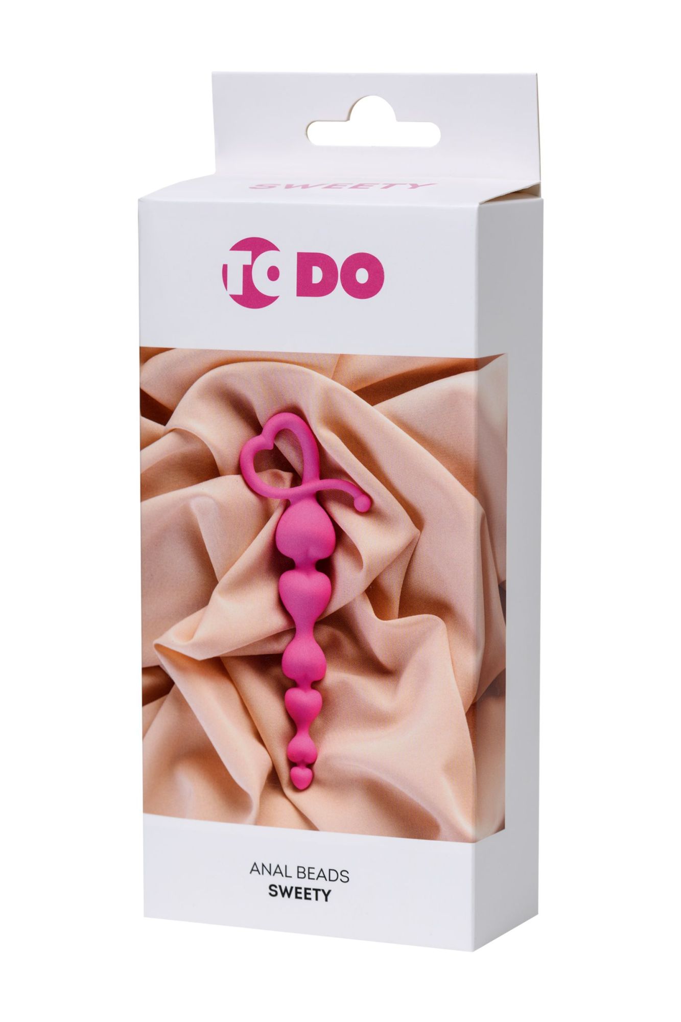 анальная цепочка todo by toyfa sweety, силикон, розовый, 18,5 см, ø 3,1 см в 